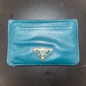 Prada card holder blue